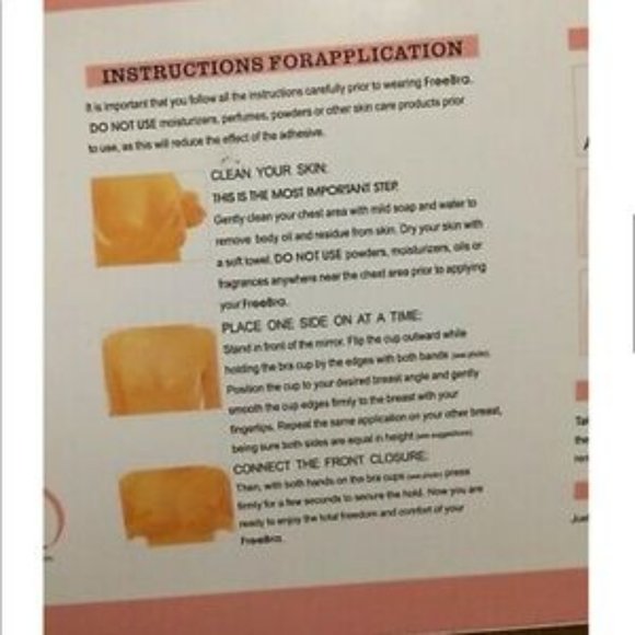 Silicone Nu Bra Freebra Push-Up Sticky Bra - C Cup - Picture 4 of 5